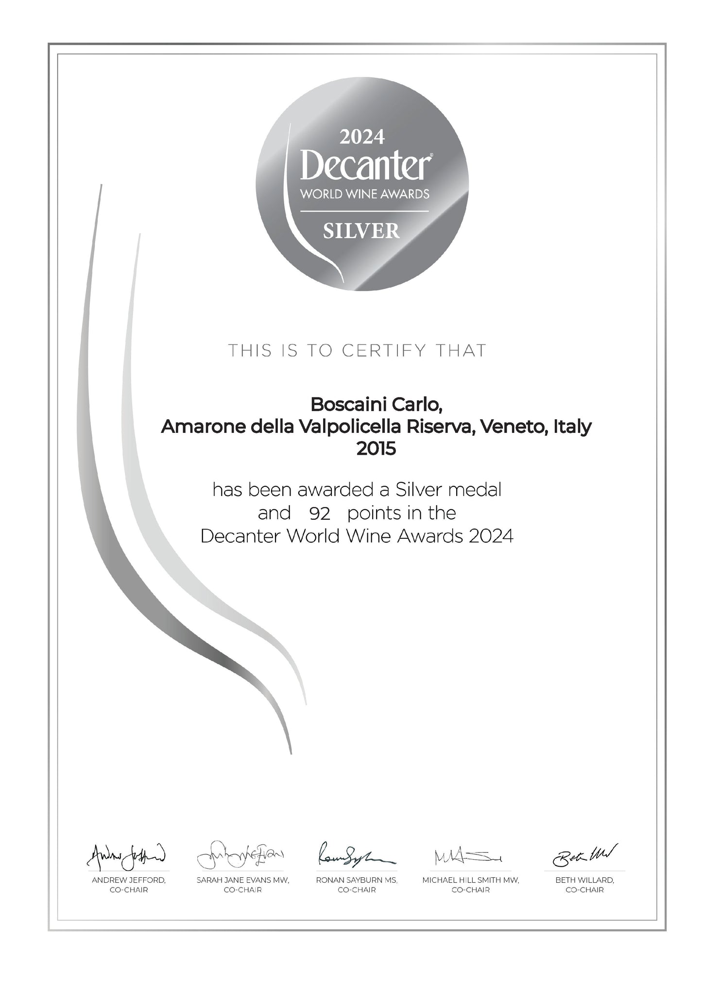 Boscaini-decanter_silver_amarone_valpolicella_riserva_2015