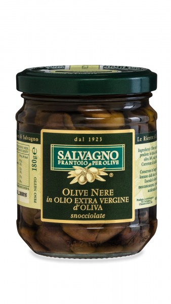 Salvagno Olive Nere / schwarze Oliven ohne Kern